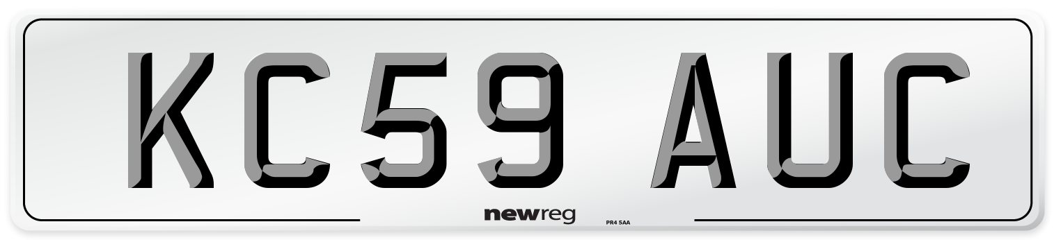 KC59 AUC Number Plate from New Reg